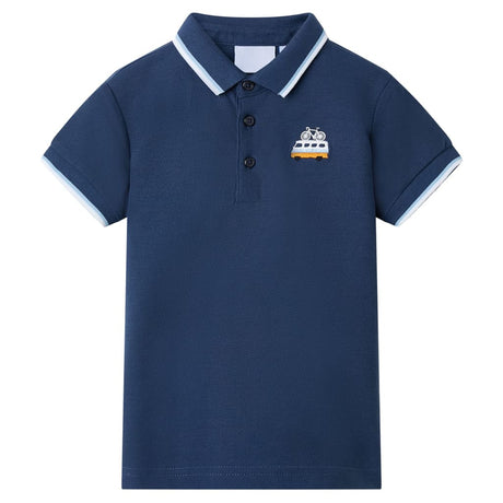 Vidaxl kinderpoloshirt 116 donkerblauw