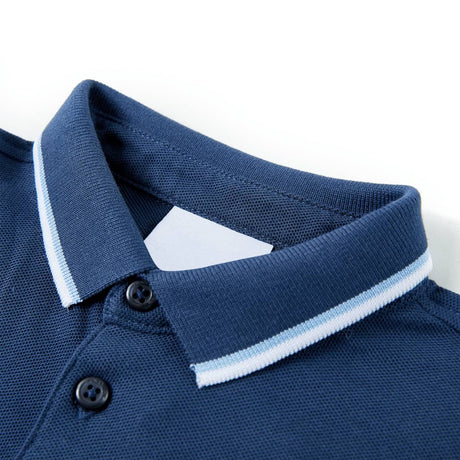 Vidaxl kinderpoloshirt 116 donkerblauw