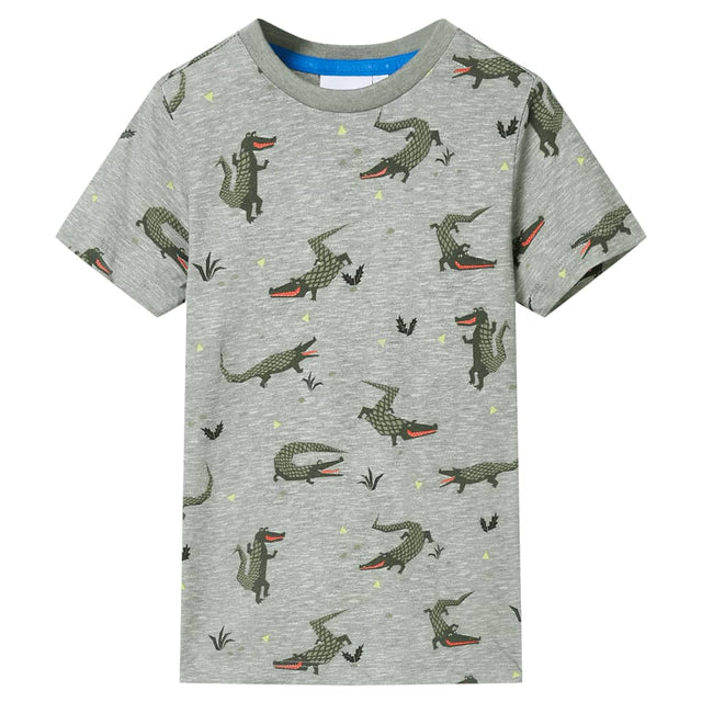 Vidaxl kindershirt 128 gemêleerd lichtkaki