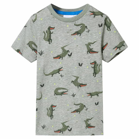 Vidaxl kindershirt 140 gemêleerd lichtkaki