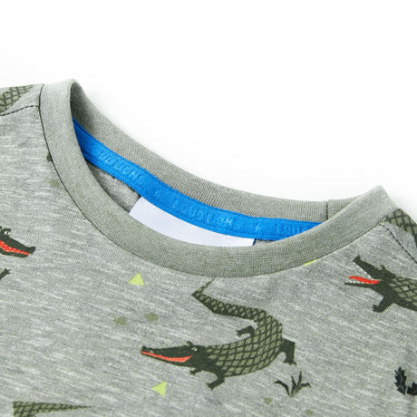 Vidaxl kindershirt 140 gemêleerd lichtkaki