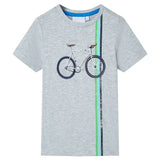 Vidaxl kindershirt met korte mouwen 140 grijs