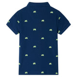 Vidaxl kinderpoloshirt 128 marineblauw