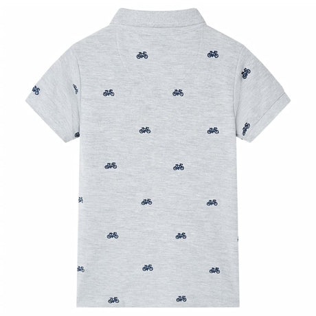 Vidaxl kinderpoloshirt  92 gemêleerd grijs