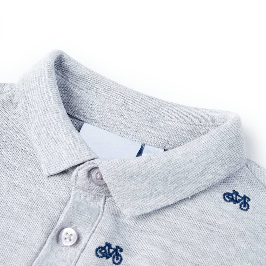 Vidaxl kinderpoloshirt  92 gemêleerd grijs