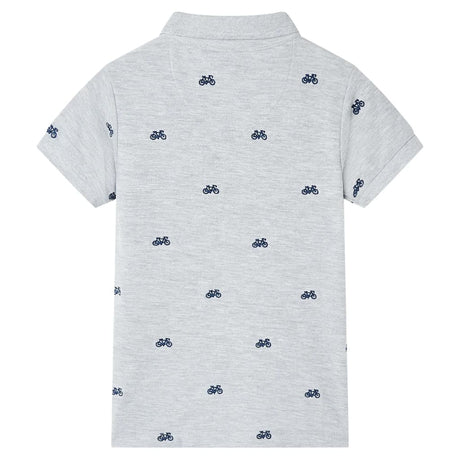 Vidaxl kinderpoloshirt  104 gemêleerd grijs