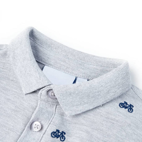 Vidaxl kinderpoloshirt  104 gemêleerd grijs