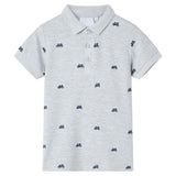 Vidaxl kinderpoloshirt  116 gemêleerd grijs