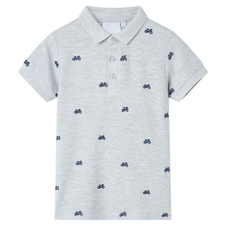 Vidaxl kinderpoloshirt  116 gemêleerd grijs
