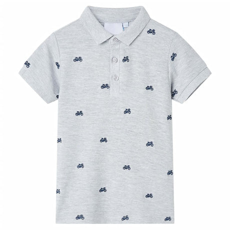 Vidaxl kinderpoloshirt  128 gemêleerd grijs