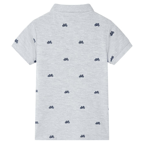 Vidaxl kinderpoloshirt  140 gemêleerd grijs