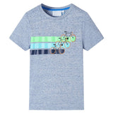 Vidaxl kindershirt met korte mouwen 128 gemêleerd blauw