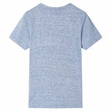 Vidaxl kindershirt met korte mouwen 128 gemêleerd blauw
