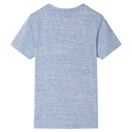 Vidaxl kindershirt met korte mouwen 140 gemêleerd blauw