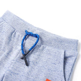 VidaXL Kindershorts met trekkoord 104 gemêleerd blauw