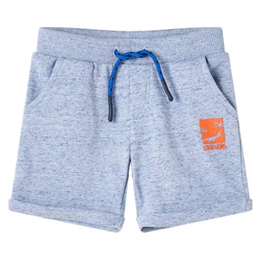 Vidaxl kindershorts met trekkoord 128 gemêleerd blauw