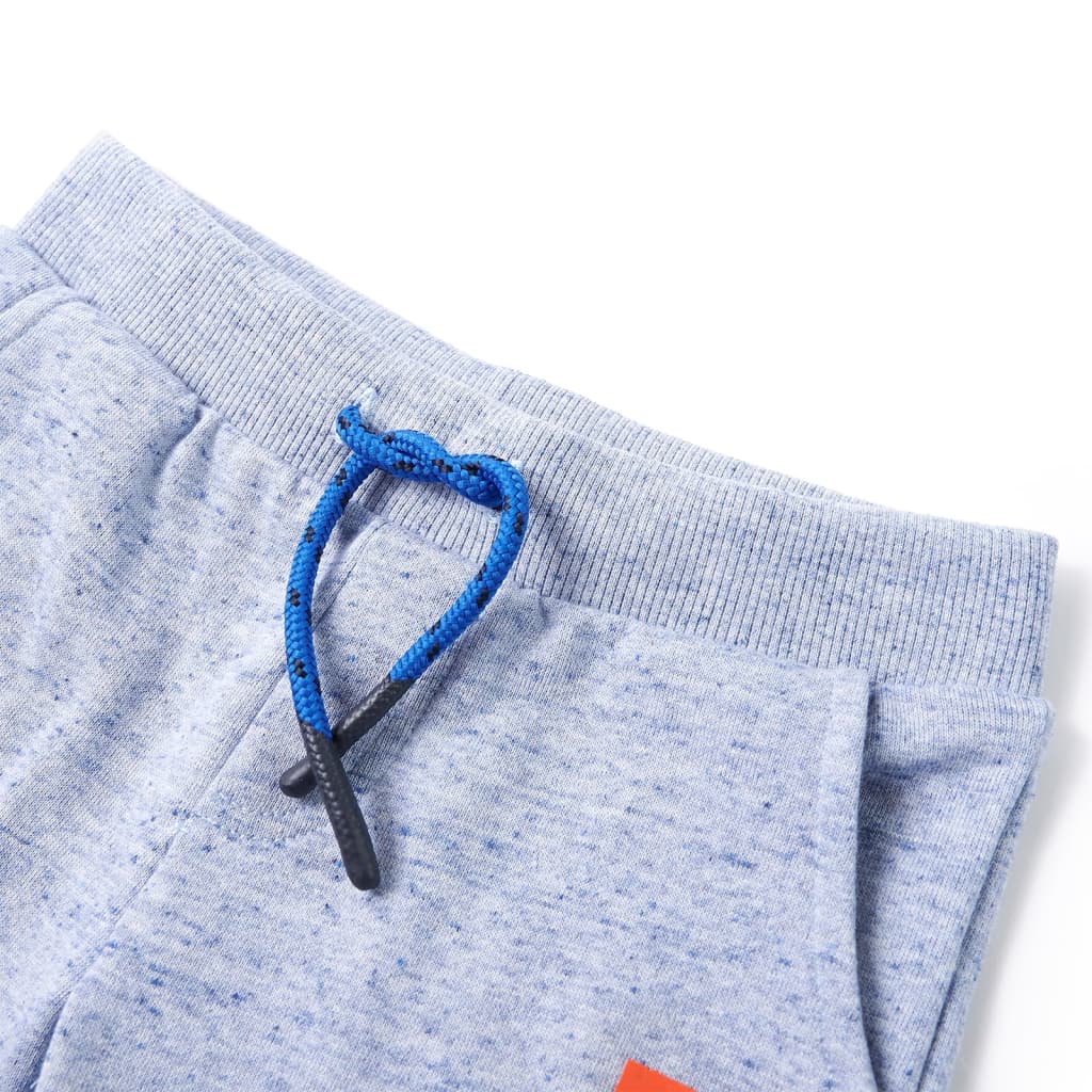 Vidaxl kindershorts met trekkoord 128 gemêleerd blauw