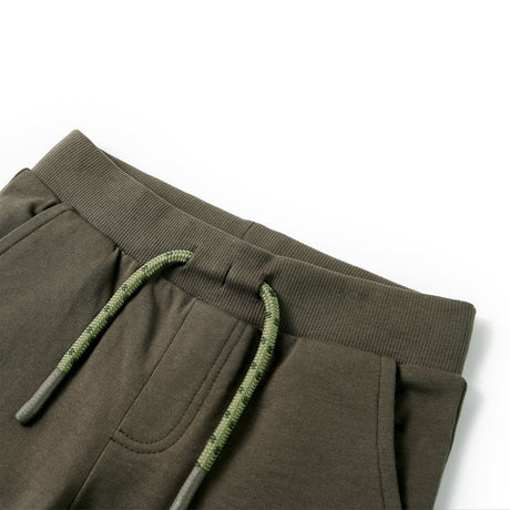 Vidaxl kindershorts met trekkoord 116 donkerkaki