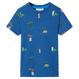 Vidaxl kindershirt 104 gemêleerd donkerblauw