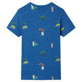 VidaXL Kindershirt 128 gemêleerd donkerblauw
