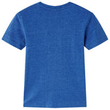 Vidaxl kindershirt 128 gemêleerd donkerblauw