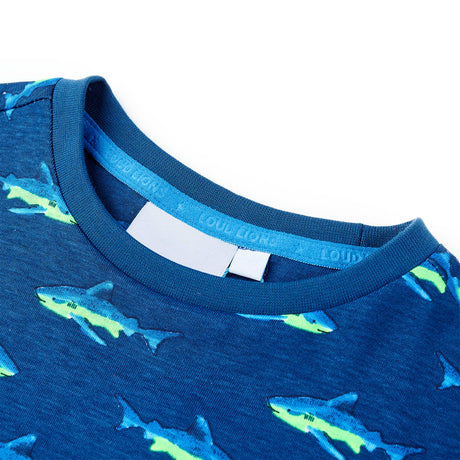 Vidaxl kindershirt 92 donkerblauw