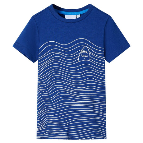 Vidaxl kindershirt 128 donkerblauw