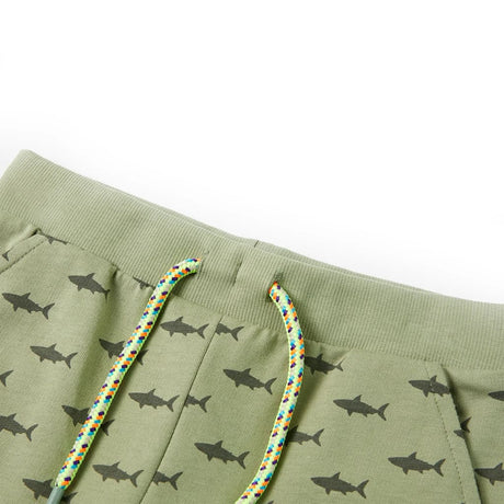 Vidaxl kindershorts met trekkoord 116 lichtkaki