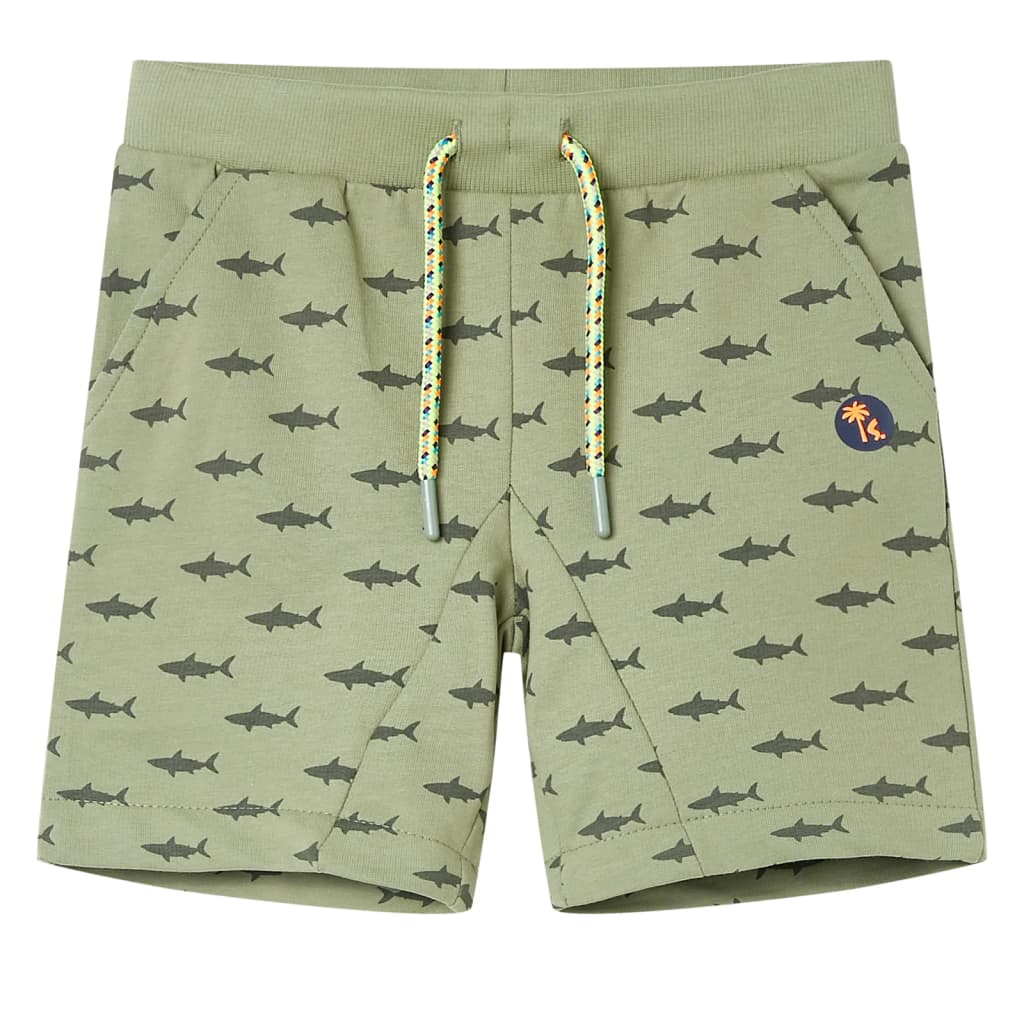 Vidaxl kindershorts met trekkoord 128 lichtkaki
