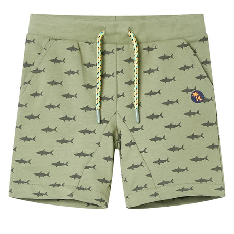 Vidaxl kindershorts met trekkoord 128 lichtkaki