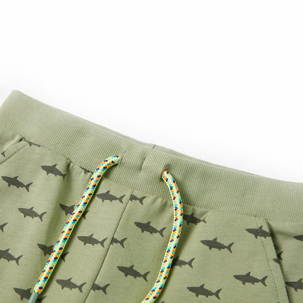 Vidaxl kindershorts met trekkoord 128 lichtkaki