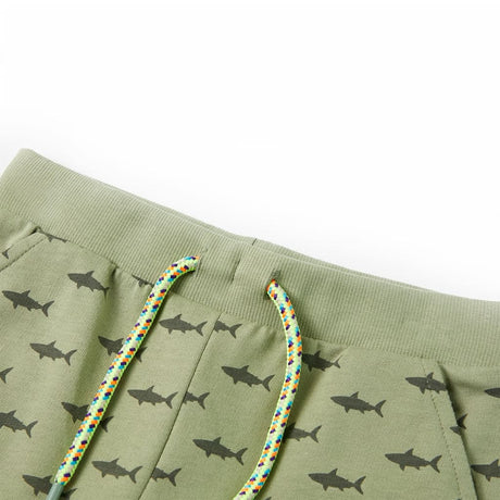 Vidaxl kindershorts met trekkoord 128 lichtkaki