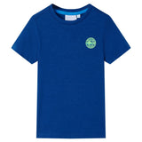 Vidaxl kindershirt 128 donkerblauw