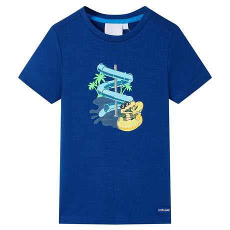 Vidaxl kindershirt 128 donkerblauw