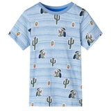 Vidaxl kindershirt 128 gemengd blauw