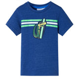 Vidaxl kindershirt 128 gemêleerd donkerblauw