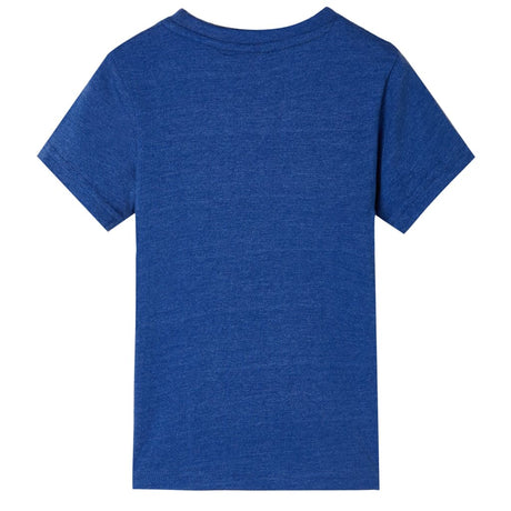 Vidaxl kindershirt 128 gemêleerd donkerblauw