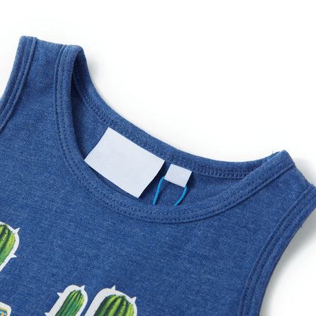 Vidaxl kindertopje 116 gemêleerd donkerblauw