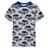 Vidaxl kinderpyjama met korte mouwen 104 grijs
