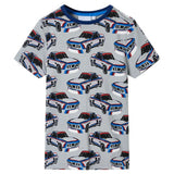 Vidaxl kinderpyjama met korte mouwen 116 grijs