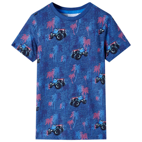 Vidaxl kindershirt 104 gemêleerd donkerblauw