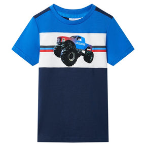 Vidaxl kindershirt 116 blauw en marineblauw