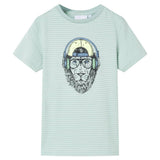 Vidaxl kindershirt met strepen 116 lichtmint