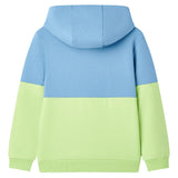 Vidaxl kindertrui met capuchon 92 blauw en zachtgeel