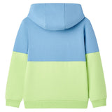 VidaXL Kindertrui met capuchon 116 blauw en zachtgeel