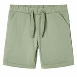 VidaXL Kindershorts met trekkoord 128 lichtkaki