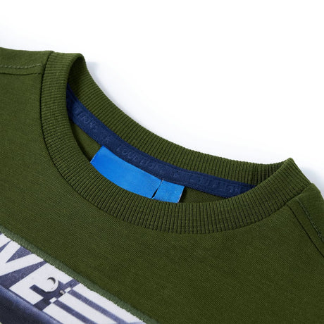 Vidaxl kindershirt met lange mouwen 116 donkerkakikleurig