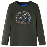 Vidaxl kindershirt met lange mouwen 104 kakikleurig