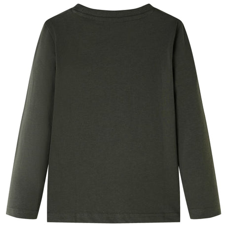 Vidaxl kindershirt met lange mouwen 128 kakikleurig