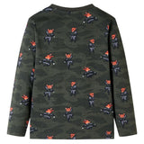 Vidaxl kinderpyjama met lange mouwen 92 kakikleurig